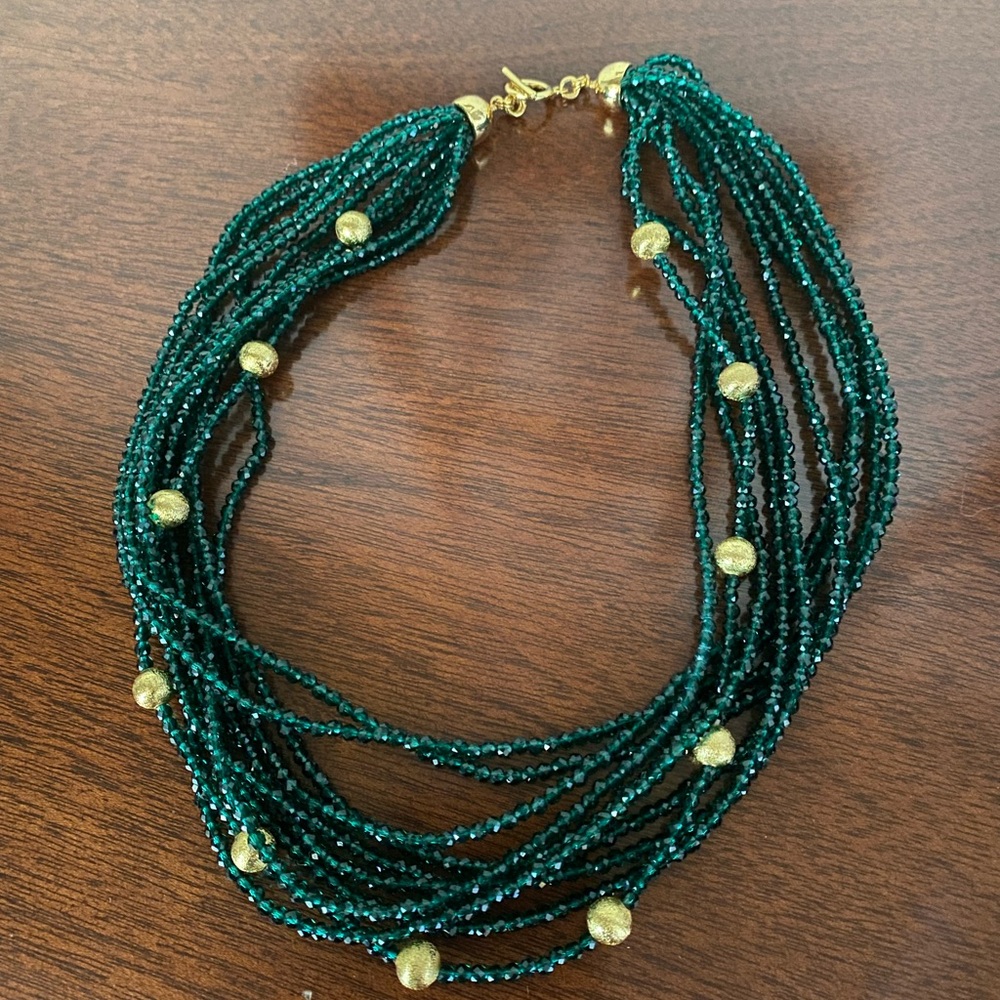 Green crystals necklace